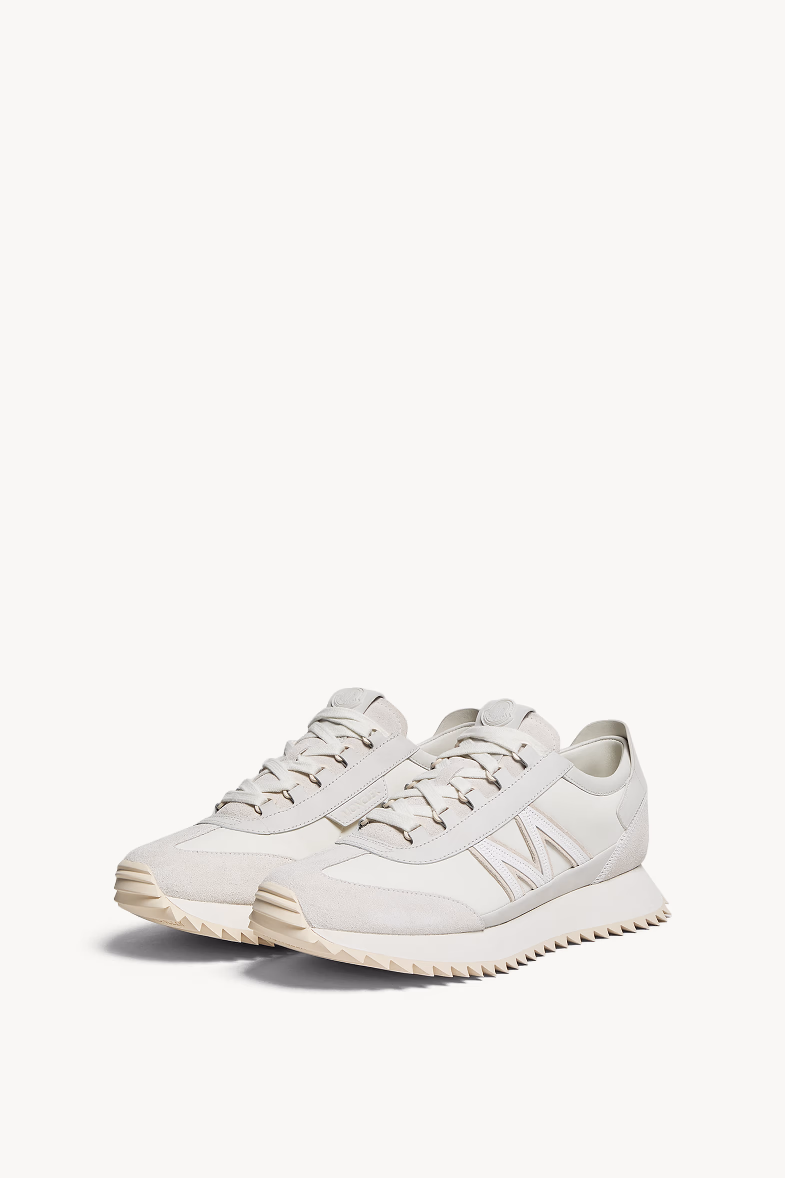 Pacey2 Suede & Nubuck Sneakers Men White Moncler 4